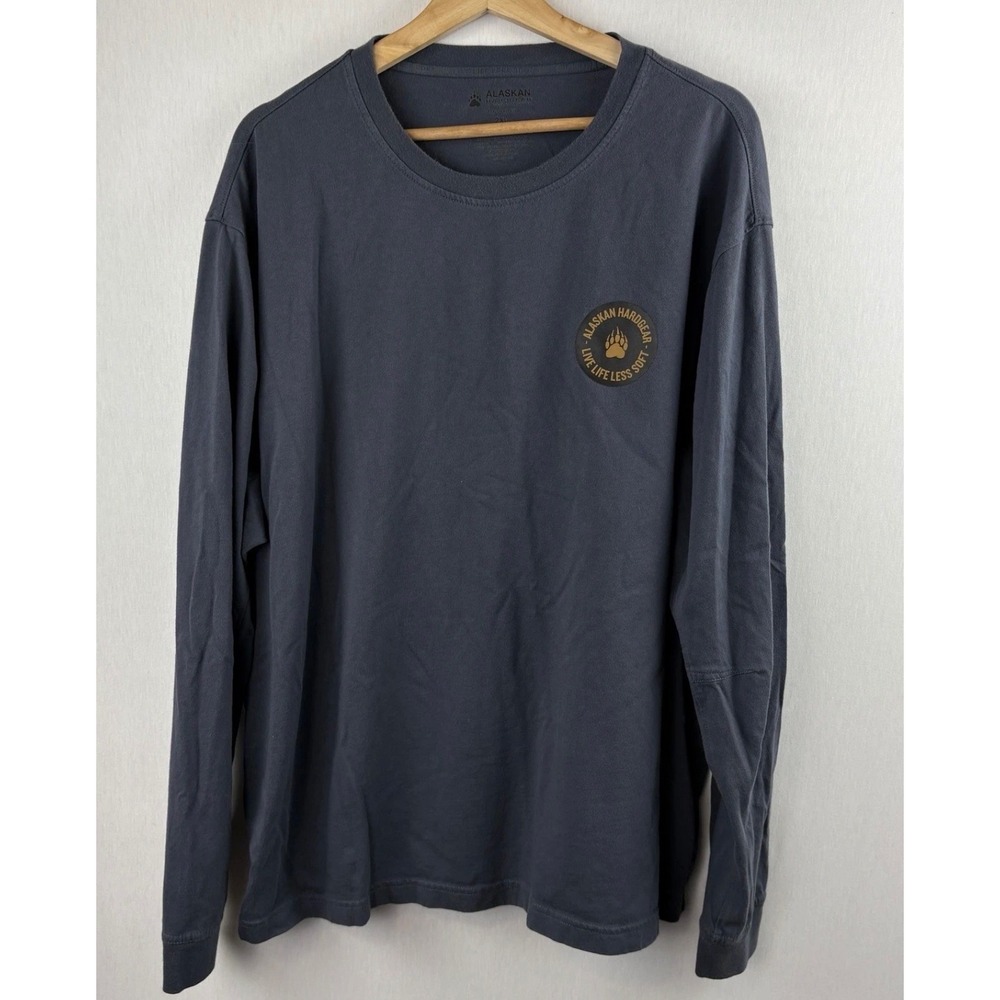 Alaskan Hardgear T-Shirt Mens 2XL Gray Long Sleeve Duluth Trading‎ Co Graphic